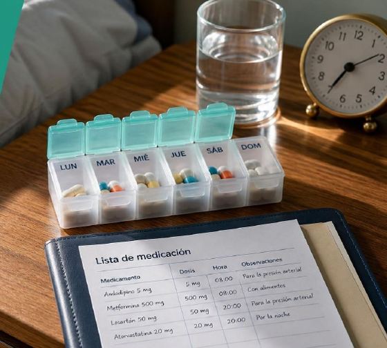 Organizar la medicación prescrita